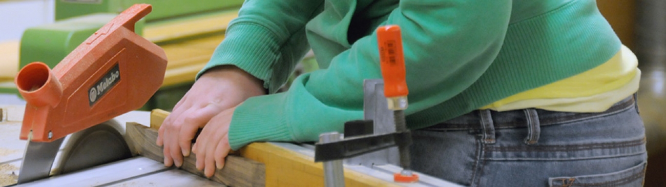 Close-Up of a Apprentice Carpenter/Cabinetmaker in Kloster Wald